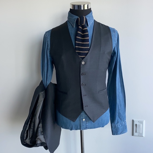 Peak Lapel Hand Stitched 3P Suit 50R | US 40R - Picture 9 of 16